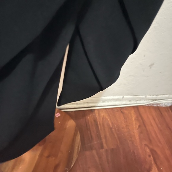 Rag & Bone New York Black Crepe Dress With Leather Trim Size 10 - Picture 4 of 7